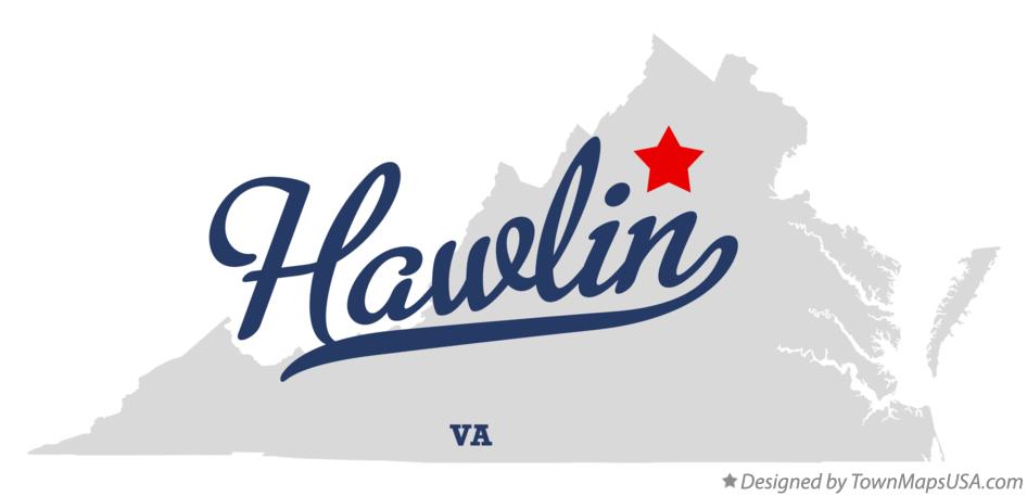 Map of Hawlin Virginia VA