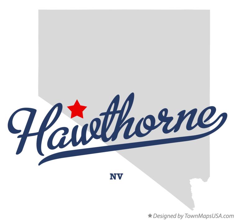 Map of Hawthorne Nevada NV