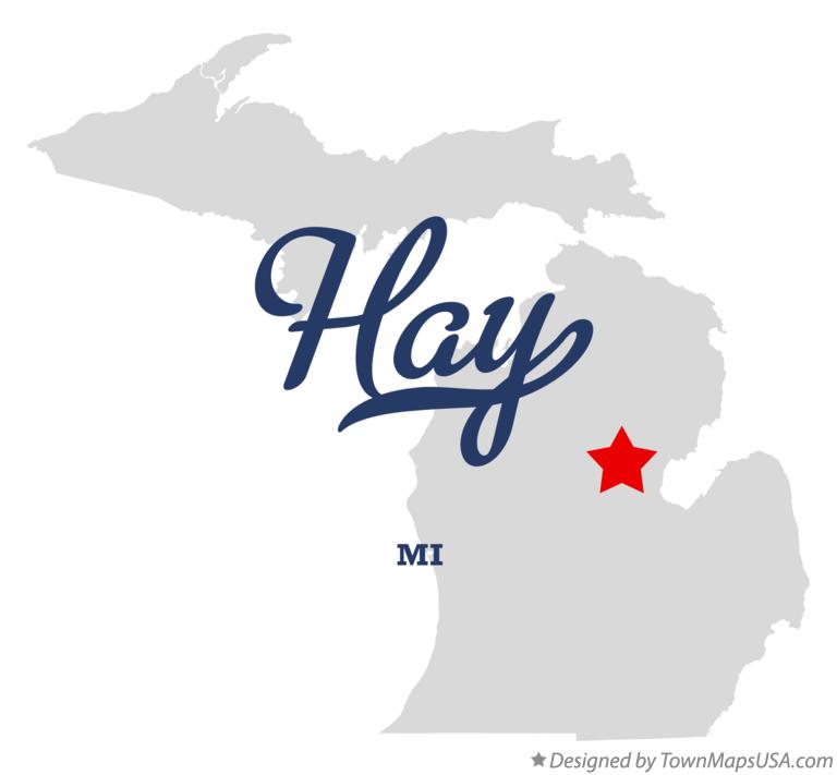 Map of Hay Michigan MI