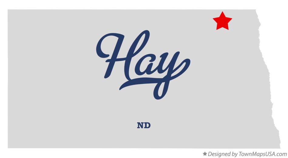 Map of Hay North Dakota ND