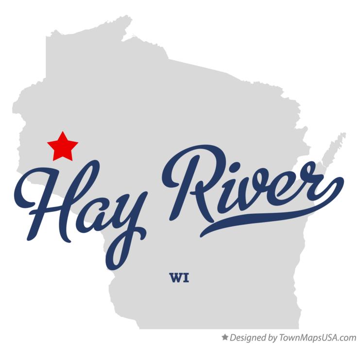 Map of Hay River Wisconsin WI