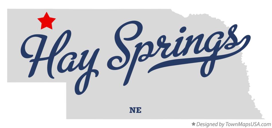 Map of Hay Springs Nebraska NE