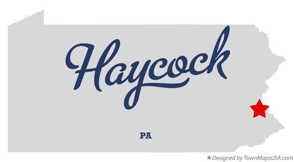 Map of Haycock Pennsylvania PA