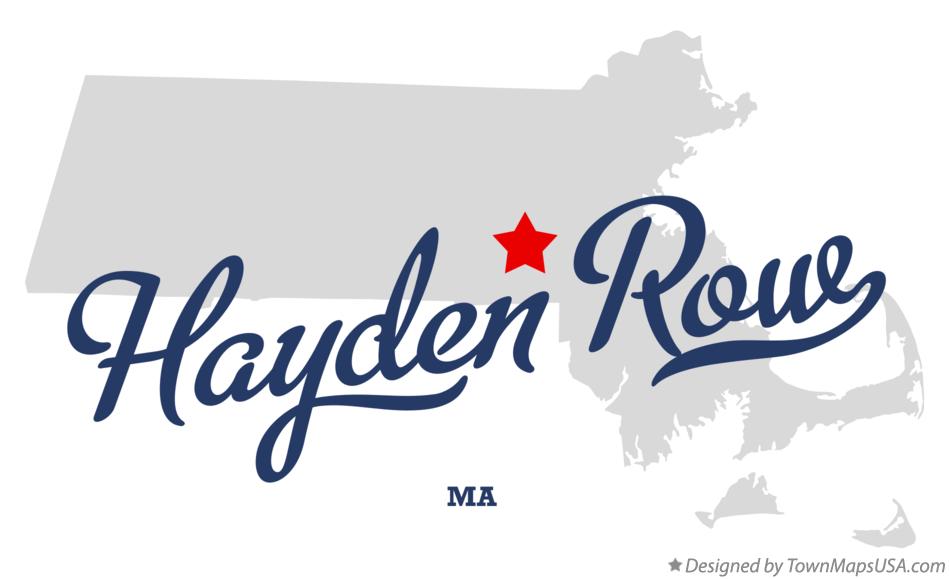 Map of Hayden Row Massachusetts MA