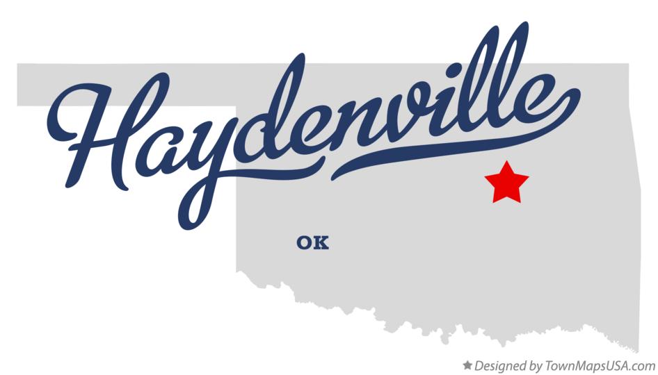 Map of Haydenville Oklahoma OK