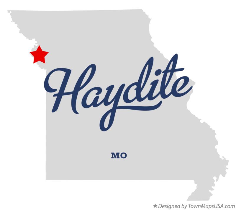 Map of Haydite Missouri MO