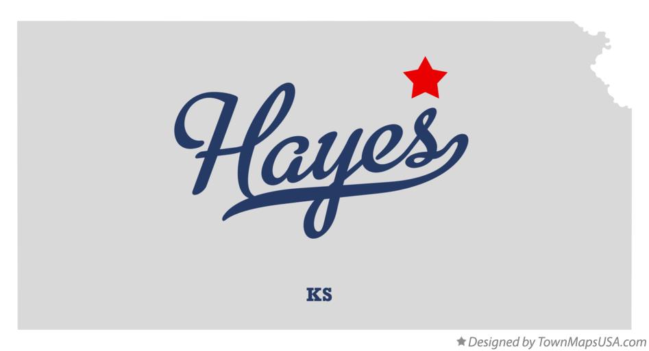 Map of Hayes Kansas KS