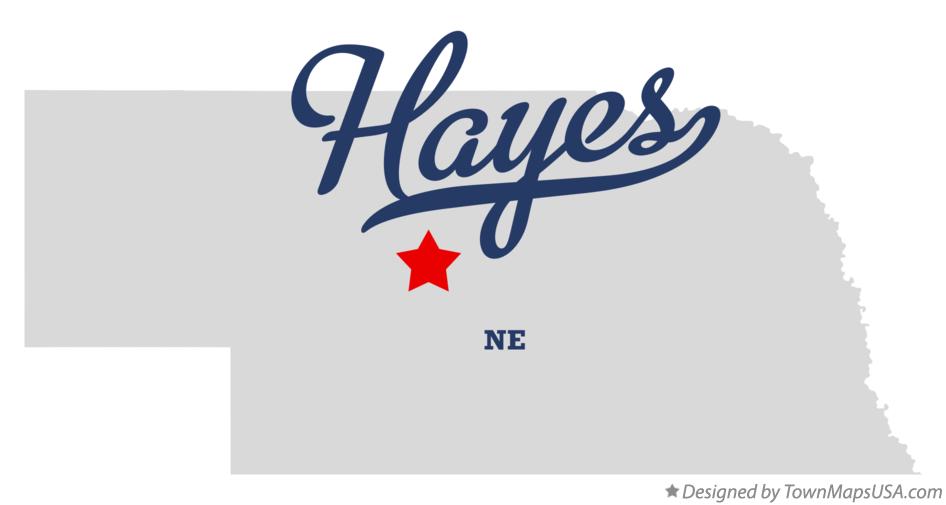 Map of Hayes Nebraska NE