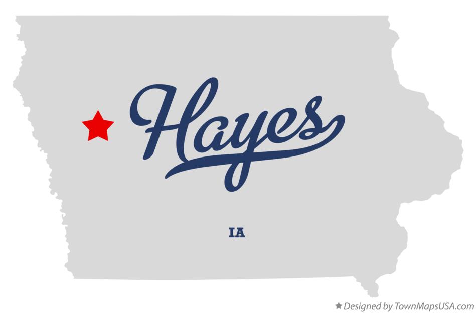 Map of Hayes Iowa IA