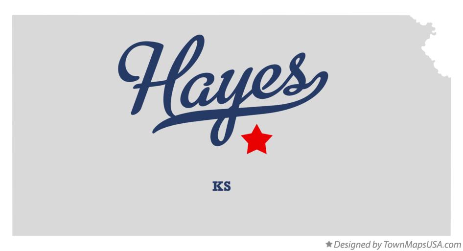 Map of Hayes Kansas KS