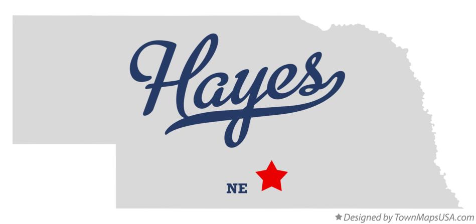 Map of Hayes Nebraska NE