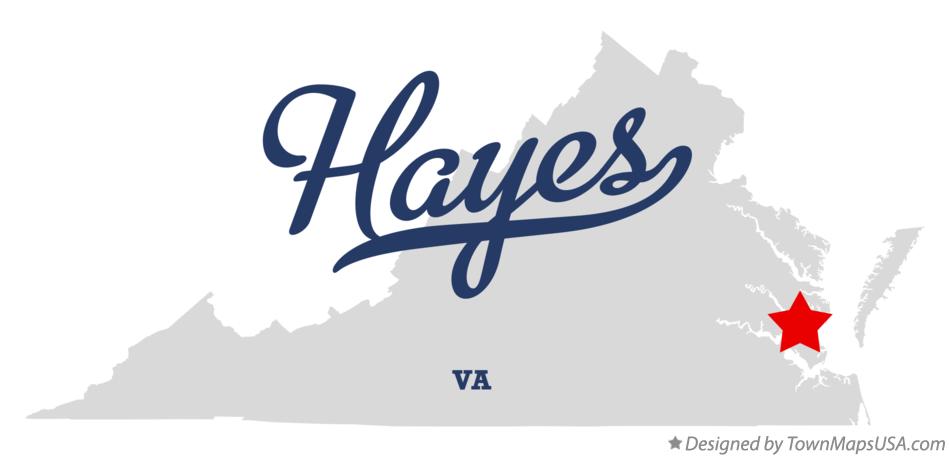 Map of Hayes Virginia VA