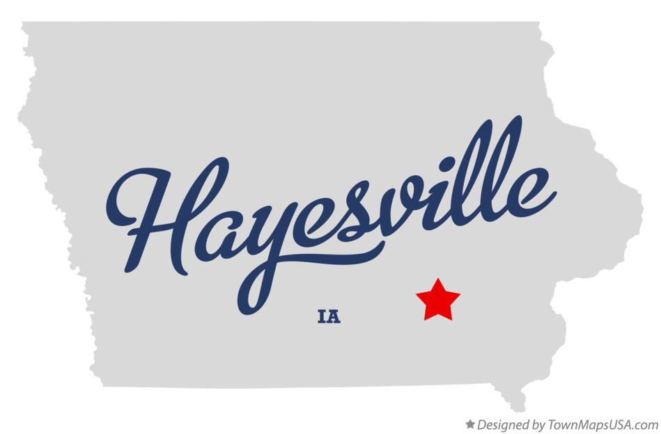 Map of Hayesville Iowa IA