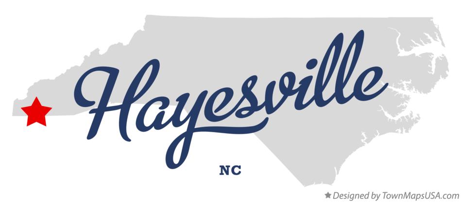 Map of Hayesville North Carolina NC