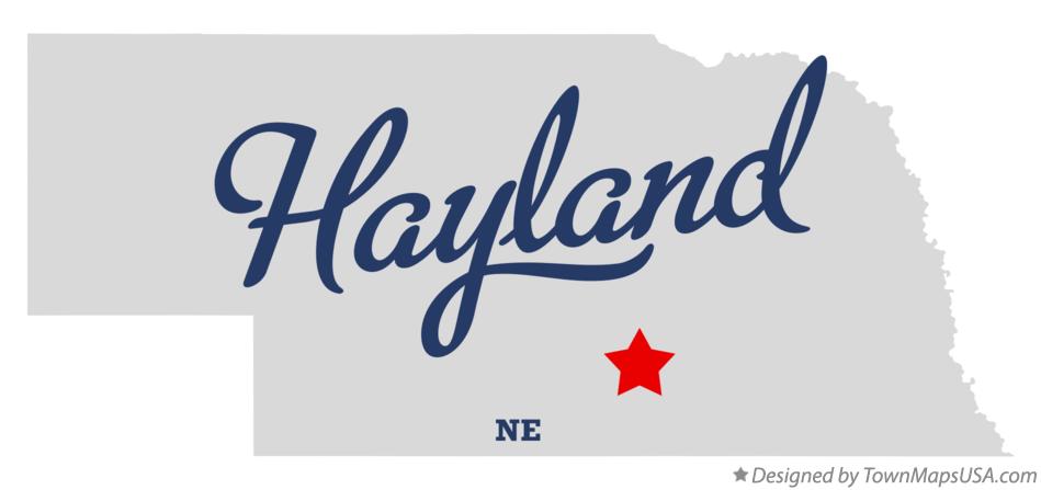 Map of Hayland Nebraska NE