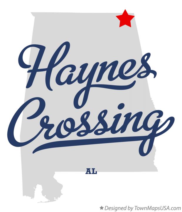 Map of Haynes Crossing Alabama AL