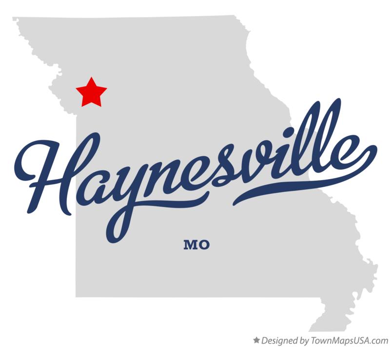 Map of Haynesville Missouri MO