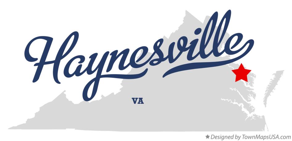 Map of Haynesville Virginia VA