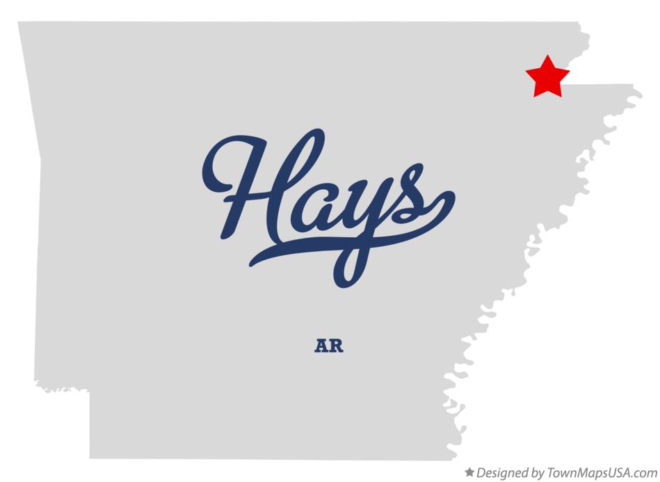 Map of Hays Arkansas AR