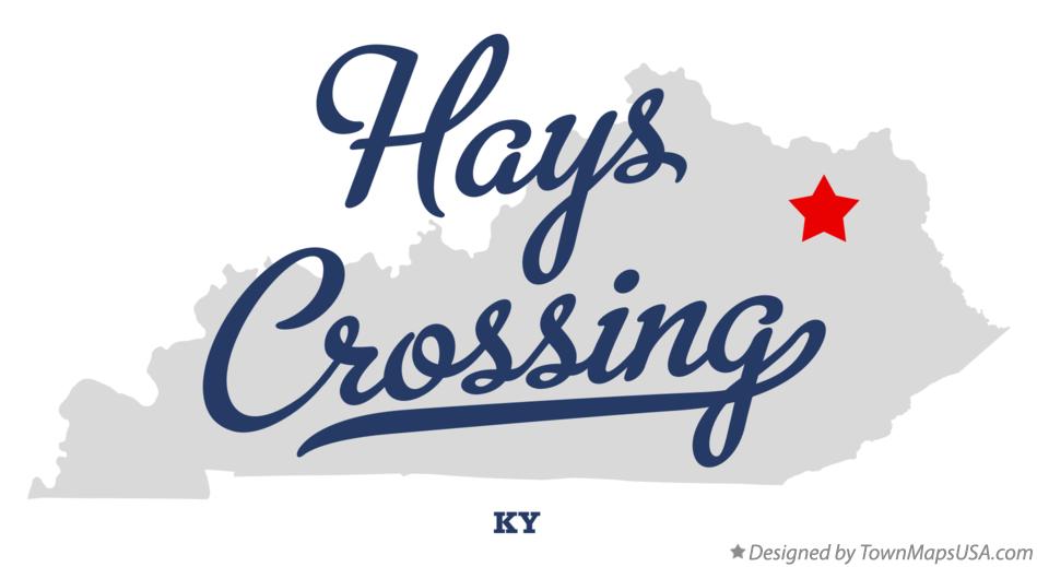 Map of Hays Crossing Kentucky KY