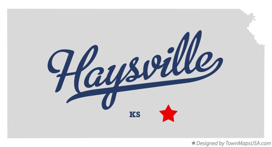 Map of Haysville Kansas KS