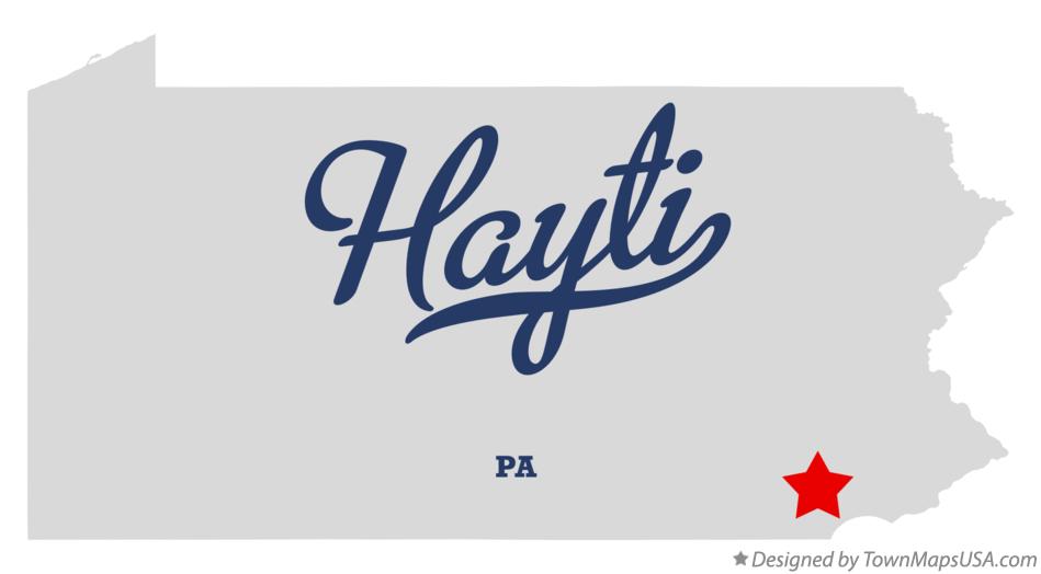 Map of Hayti Pennsylvania PA