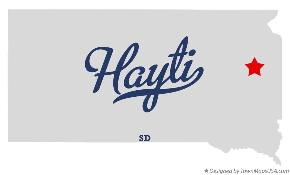 Map of Hayti South Dakota SD