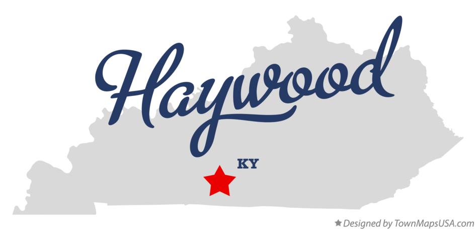 Map of Haywood Kentucky KY