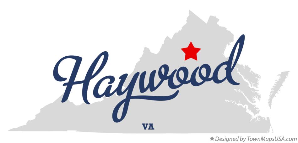 Map of Haywood Virginia VA