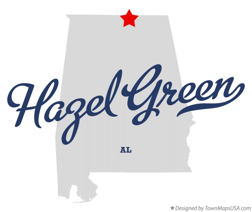 Map of Hazel Green Alabama AL