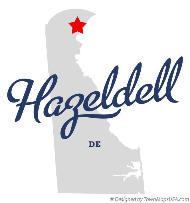 Map of Hazeldell Delaware DE