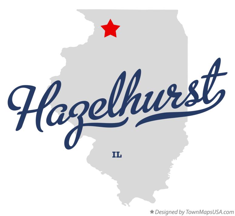 Map of Hazelhurst Illinois IL