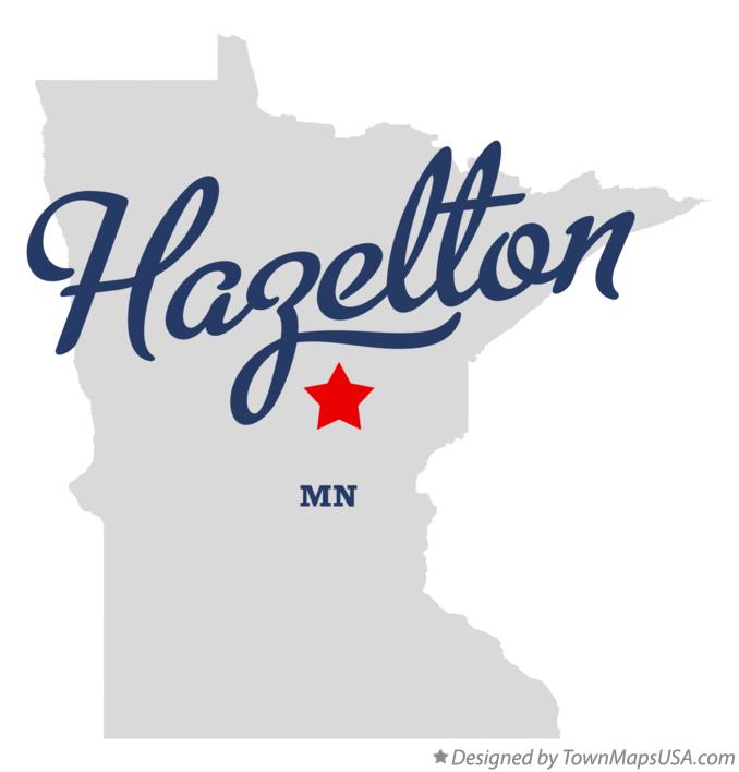 Map of Hazelton Minnesota MN
