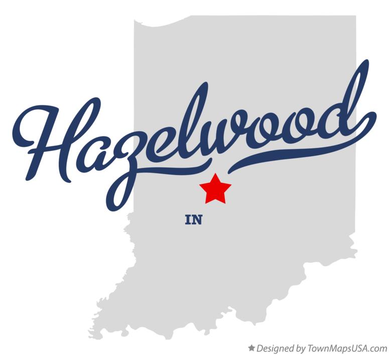 Map of Hazelwood Indiana IN