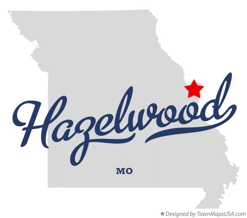 Map of Hazelwood Missouri MO