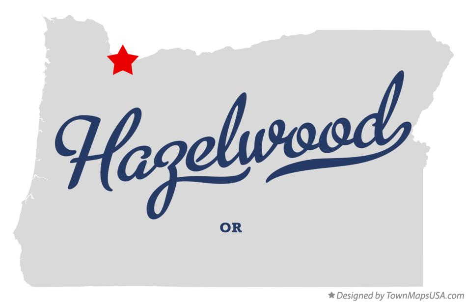 Map of Hazelwood Oregon OR