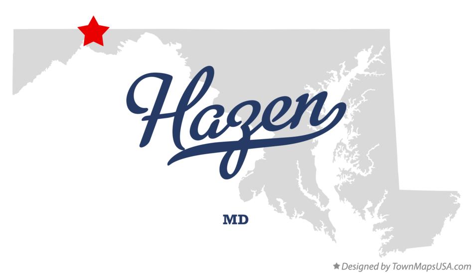 Map of Hazen Maryland MD