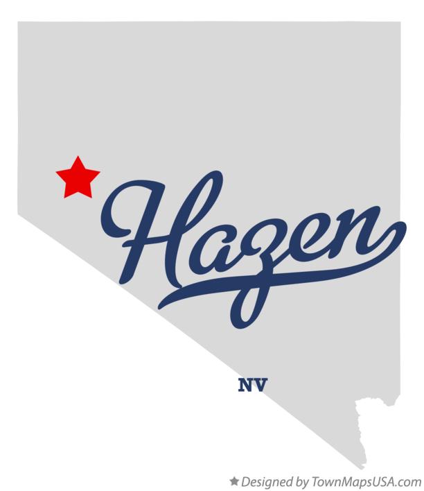 Map of Hazen Nevada NV