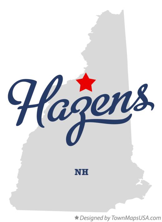 Map of Hazens New Hampshire NH