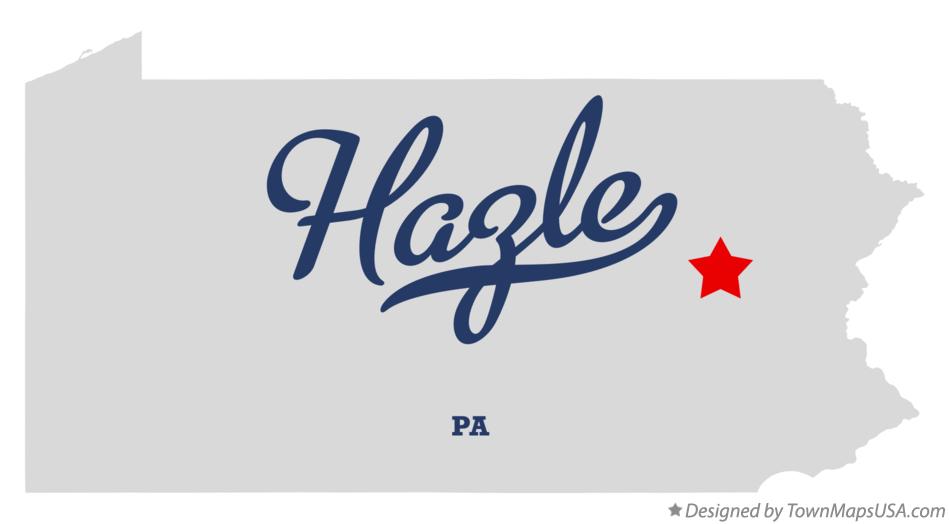 Map of Hazle Pennsylvania PA