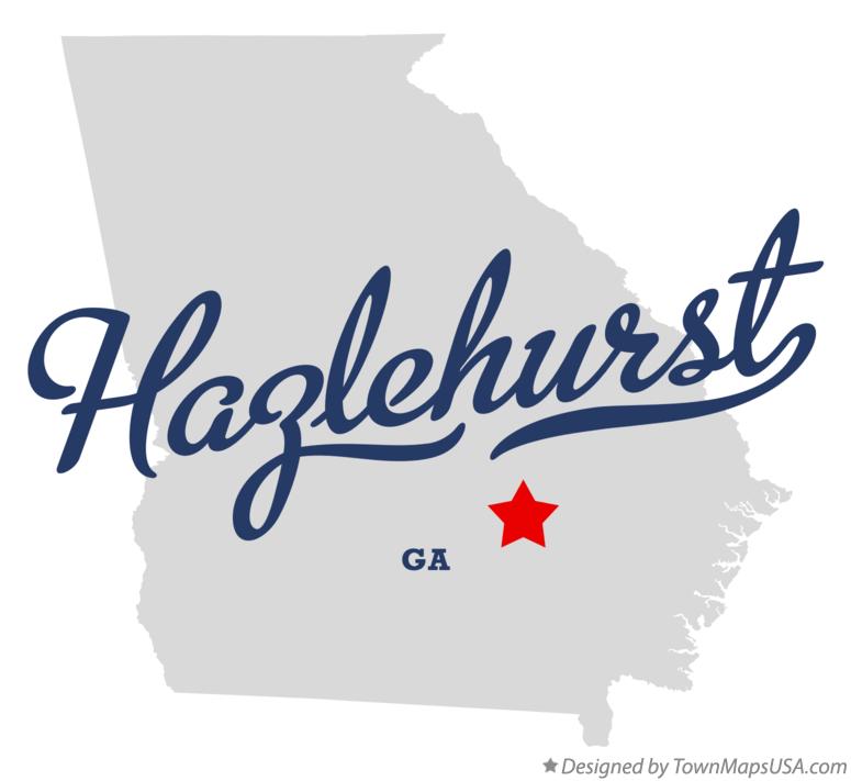 Map of Hazlehurst Georgia GA