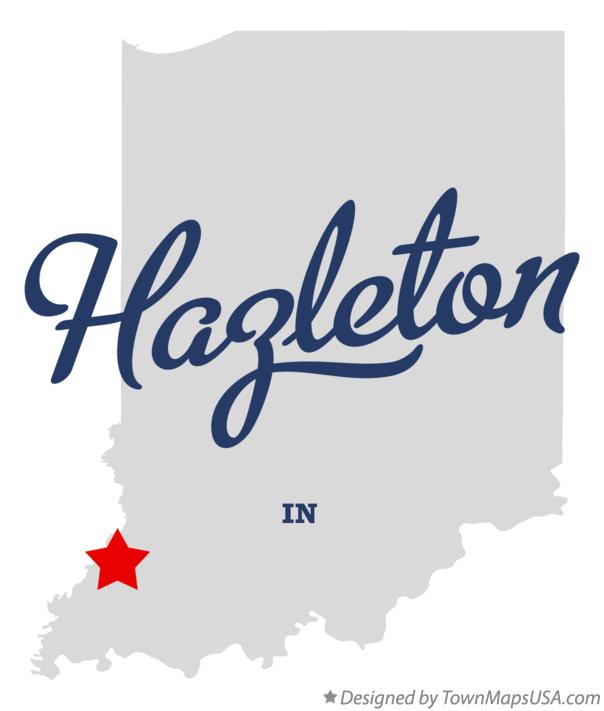 Map of Hazleton Indiana IN