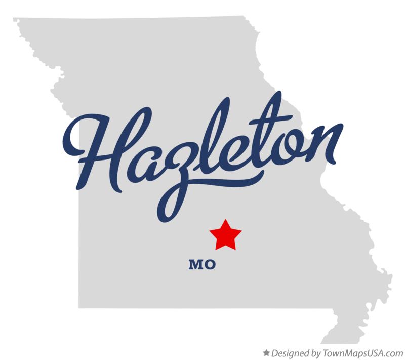 Map of Hazleton Missouri MO