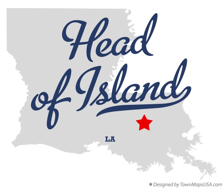 Map of Head of Island Louisiana LA