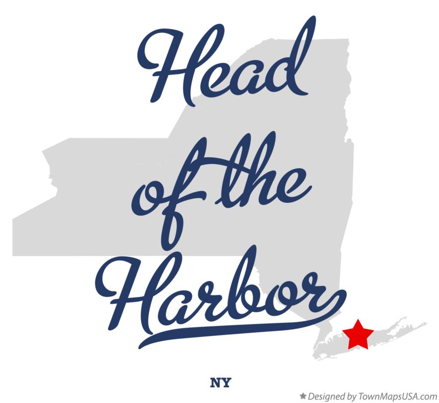 Map of Head of the Harbor New York NY