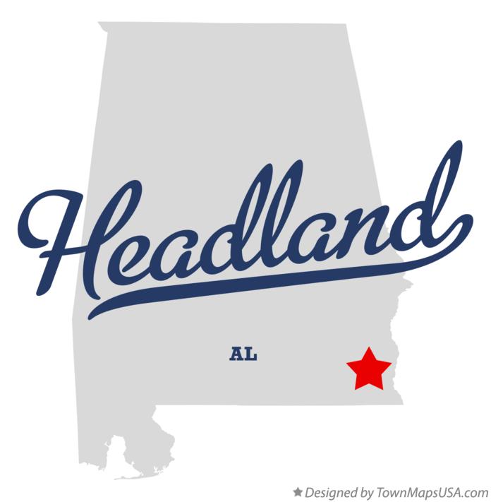 Map of Headland Alabama AL