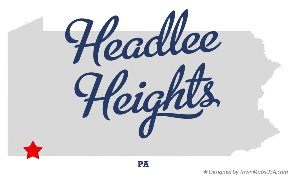 Map of Headlee Heights Pennsylvania PA