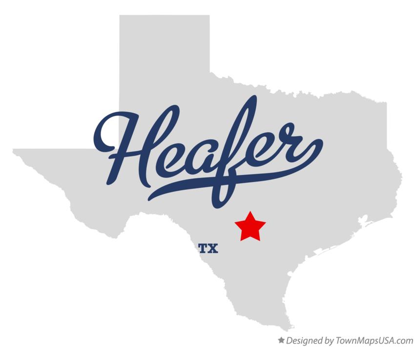 Map of Heafer Texas TX