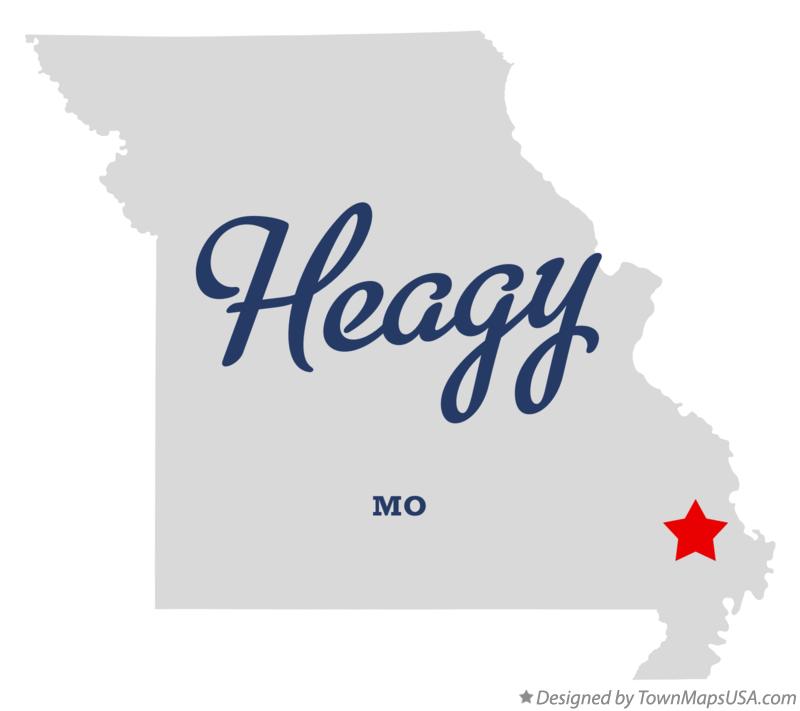 Map of Heagy Missouri MO