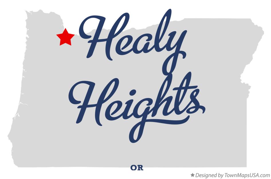 Map of Healy Heights Oregon OR